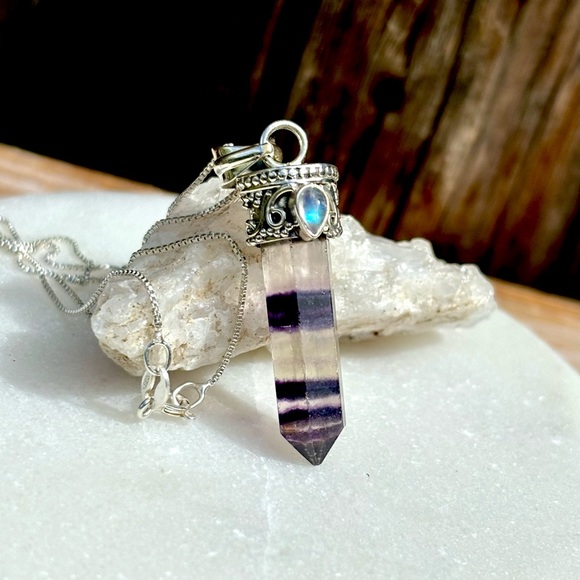Fluorite & Moonstone Necklace - Picture 12 of 15